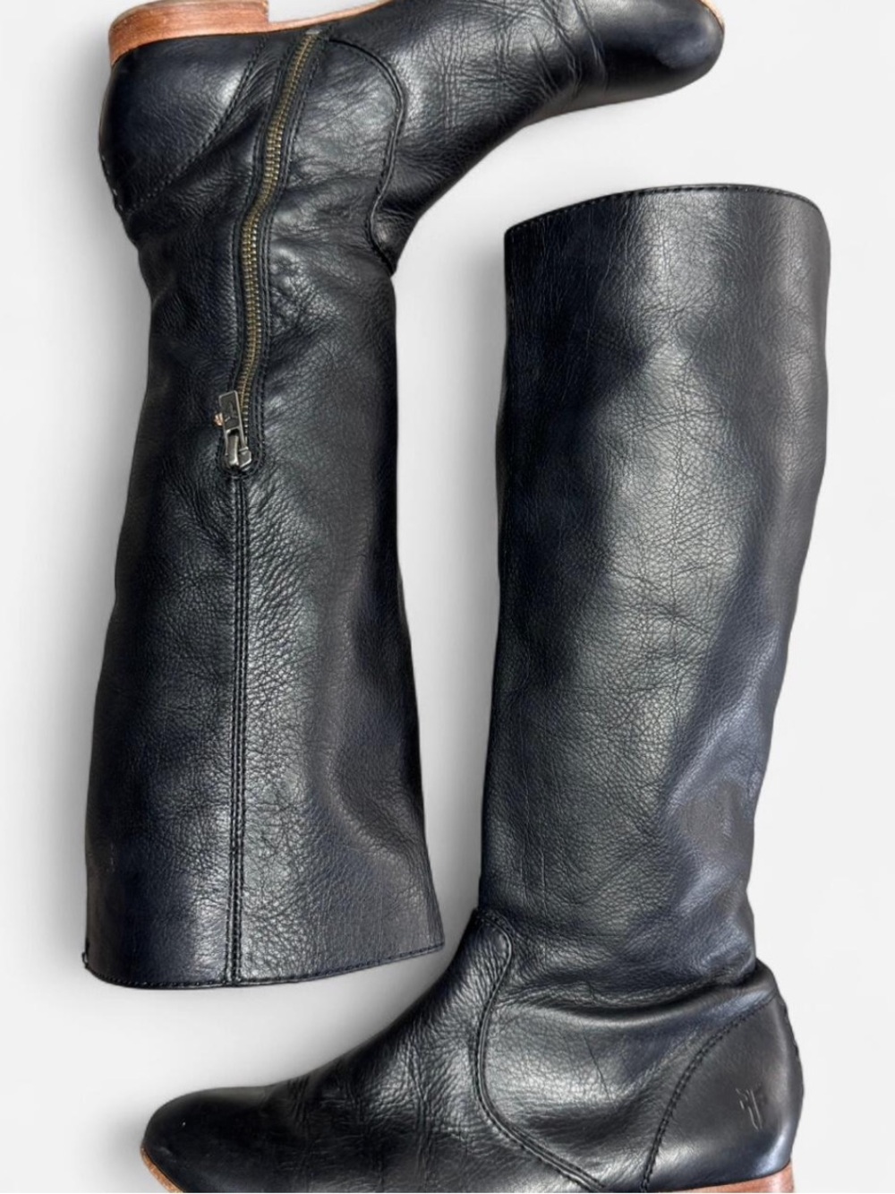 Frye Classic Black Leather Knee-High Boots